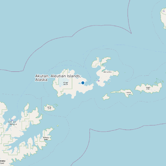Map of Akutan, Aleutian Islands, Alaska Tide Prediction Station