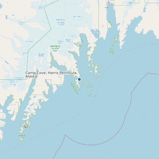 Camp Cove, Harris Peninsula, Alaska map