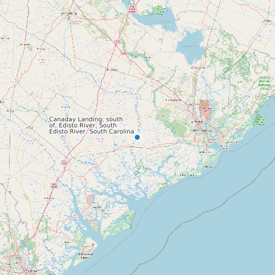 Canaday Landing, south of, Edisto River, South Edisto River, South Carolina map