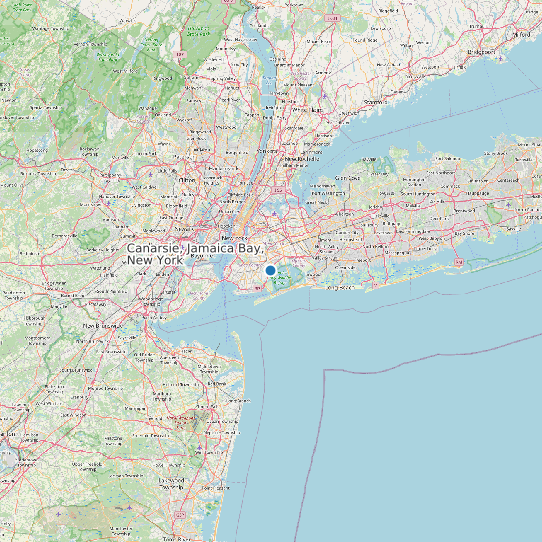 Map of Canarsie, Jamaica Bay, New York Tide Prediction Station