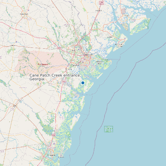 Cane Patch Creek entrance, Georgia map