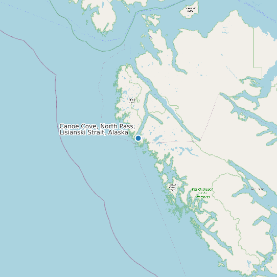 Canoe Cove, North Pass, Lisianski Strait, Alaska map