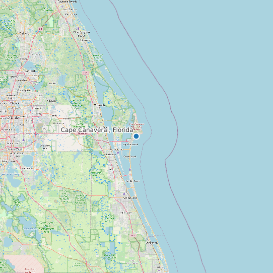 Cape Canaveral, Florida map