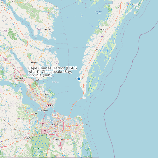 Cape Charles Harbor (USCG wharf), Chesapeake Bay, Virginia (sub) map