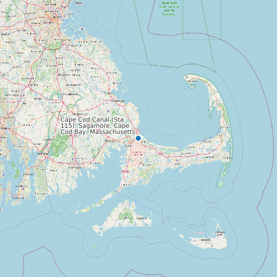 Cape Cod Canal (Sta. 115), Sagamore, Cape Cod Bay, Massachusetts map