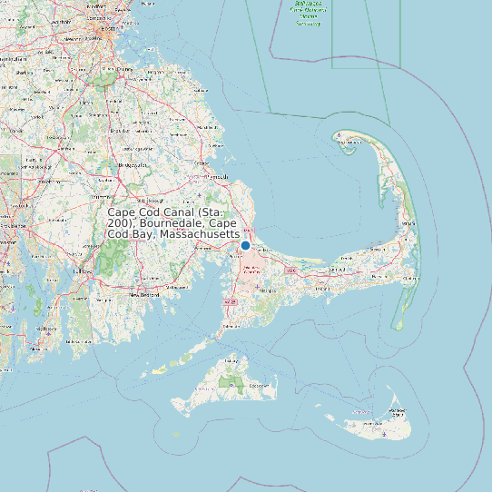 Cape Cod Canal (Sta. 200), Bournedale, Cape Cod Bay, Massachusetts map