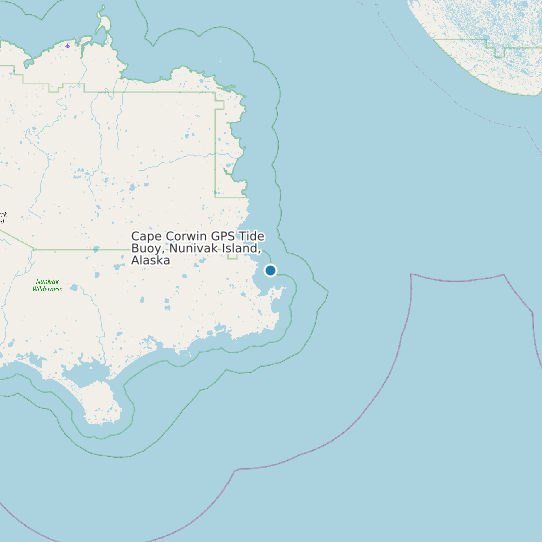 Cape Corwin GPS Tide Buoy, Nunivak Island, Alaska map