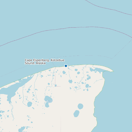 Map of Cape Espenberg, Kotzebue Sound, Alaska Tide Prediction Station