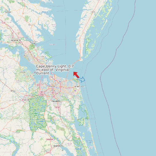 Cape Henry Light, 0.7 mi east of, Virginia Current map