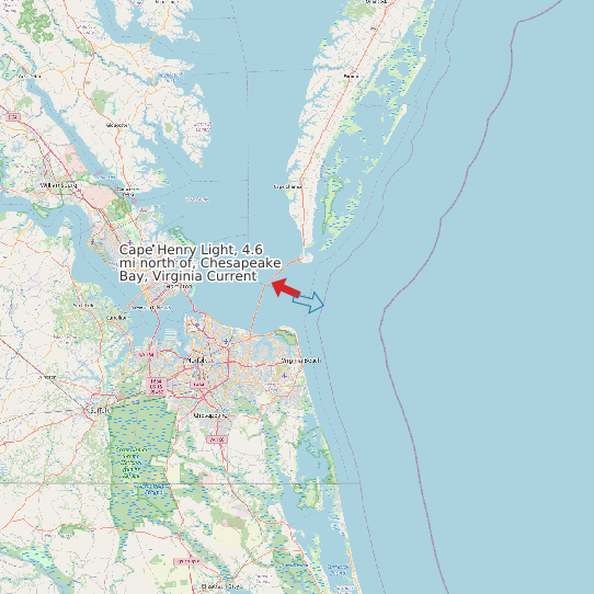 Cape Henry Light, 4.6 mi north of, Chesapeake Bay, Virginia Current map