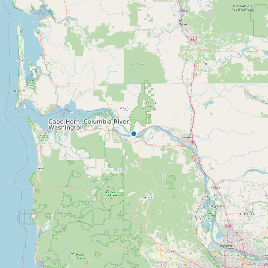 Cape Horn, Columbia River, Washington map