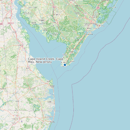 Cape Island Creek, Cape May, New Jersey map