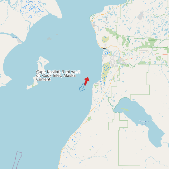 Cape Kasilof, 3 mi west of, Cook Inlet, Alaska Current map