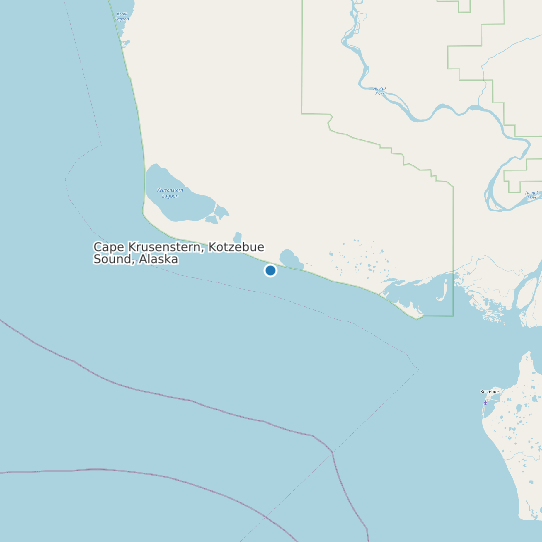 Map of Cape Krusenstern, Kotzebue Sound, Alaska Tide Prediction Station