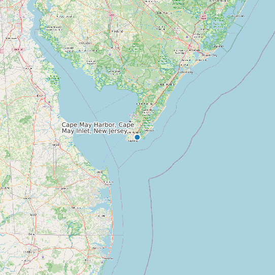 Map of Cape May Harbor, Cape May Inlet, New Jersey Tide Prediction Station