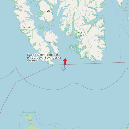 Cape Muzon, 5 mi east of, Cordova Bay, Alaska Current map