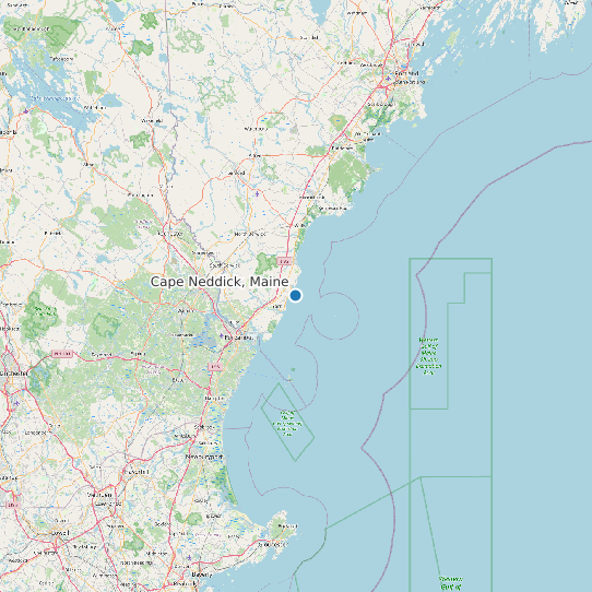 Map of Cape Neddick, Maine Tide Prediction Station