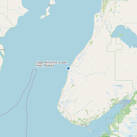 Map of Cape Ninilchik, Cook Inlet, Alaska Tide Prediction Station