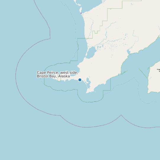 Cape Peirce, west side, Bristol Bay, Alaska map