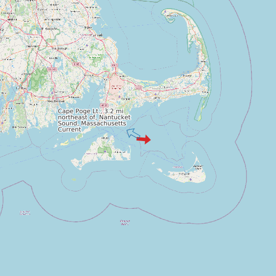 Cape Poge Lt., 3.2 mi northeast of, Nantucket Sound, Massachusetts Current map