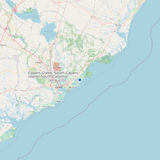 Capers Creek, South Capers Island, South Carolina map
