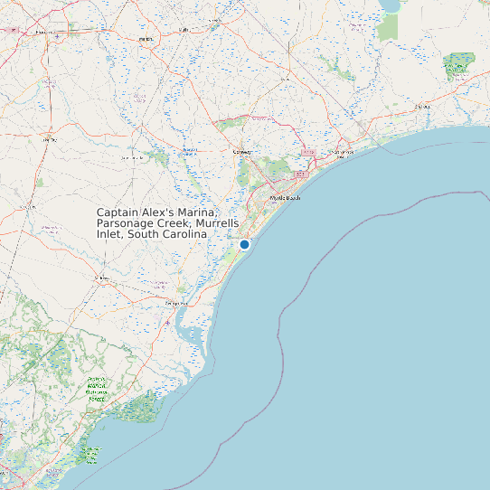 Captain Alex's Marina, Parsonage Creek, Murrells Inlet, South Carolina map