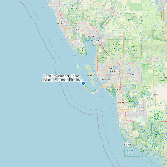 Captiva Island, Pine Island Sound, Florida map