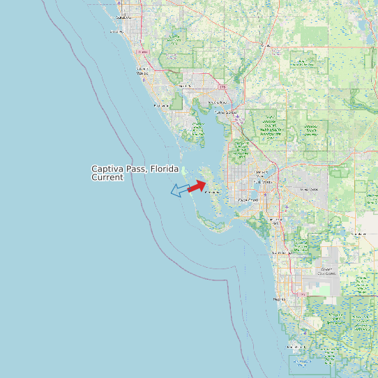 Captiva Pass, Florida Current map