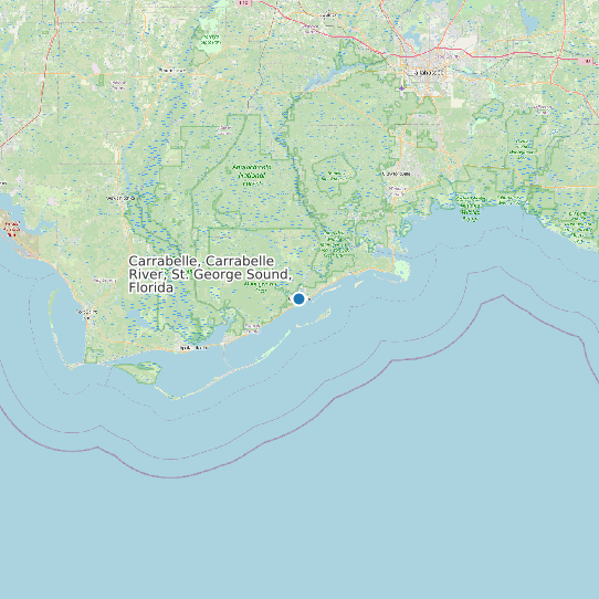 Carrabelle, Carrabelle River, St. George Sound, Florida map