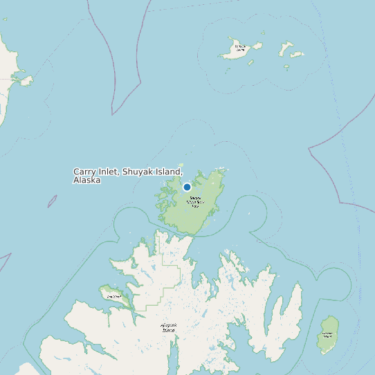 Carry Inlet, Shuyak Island, Alaska map