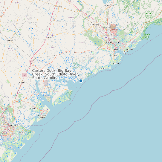 Map of Carters Dock, Big Bay Creek, South Edisto River, South Carolina Tide Prediction Station