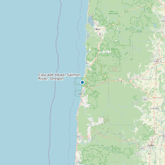 Cascade Head, Salmon River, Oregon map
