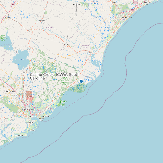 Casino Creek, ICWW, South Carolina map