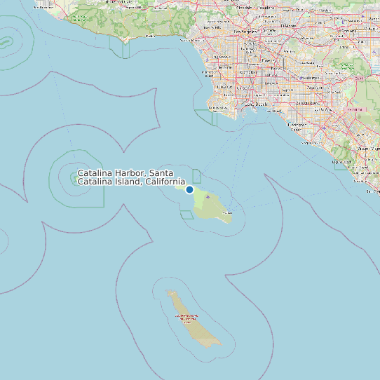 Map of Catalina Harbor, Santa Catalina Island, California Tide Prediction Station