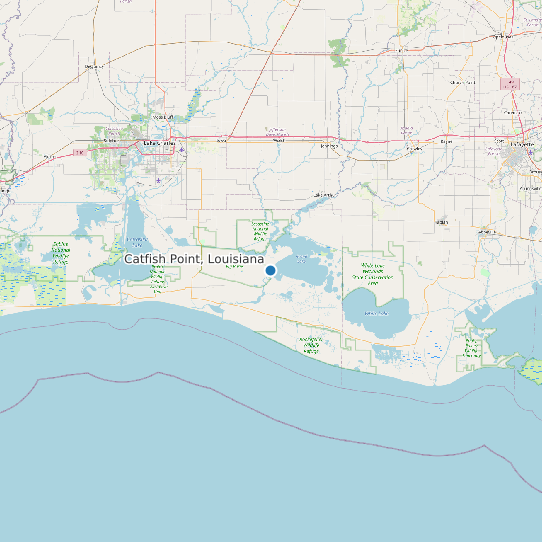 Map of Catfish Point, Louisiana Tide Prediction Station