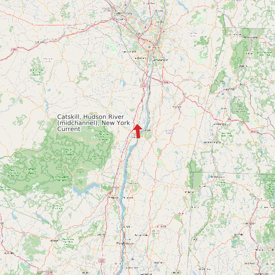 Catskill, Hudson River (midchannel), New York Current map