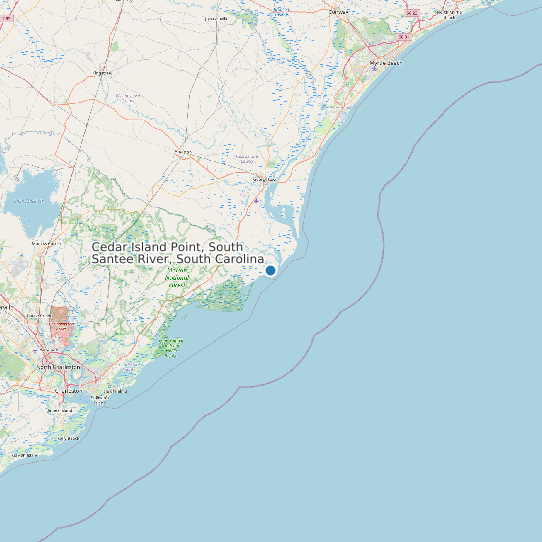 Cedar Island Point, South Santee River, South Carolina map