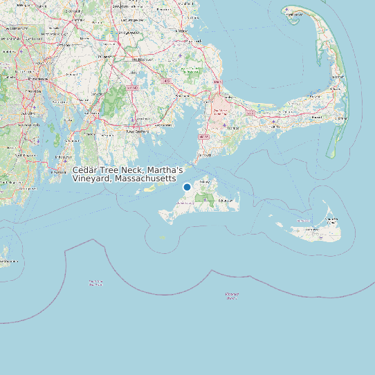 Cedar Tree Neck, Martha's Vineyard, Massachusetts map