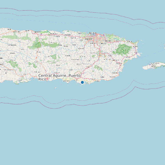 Map of Central Aguirre, Puerto Rico Tide Prediction Station