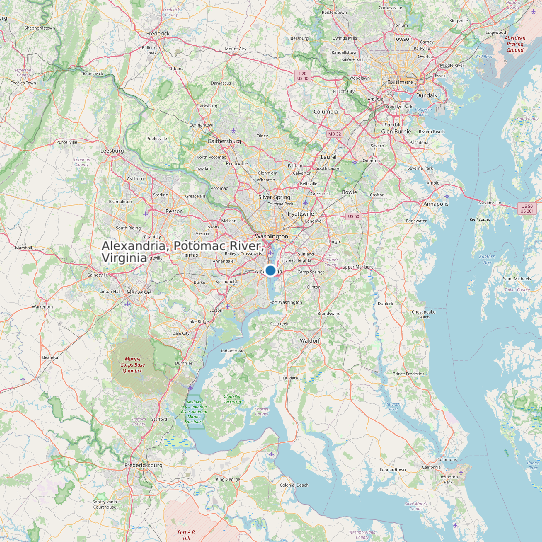 Alexandria, Potomac River, Virginia map