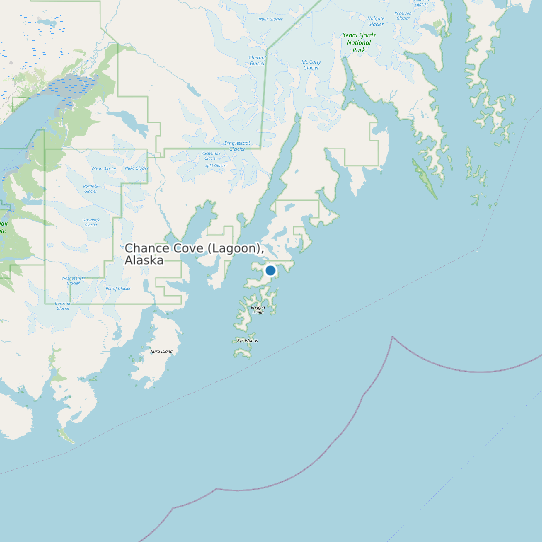 Chance Cove (Lagoon), Alaska map