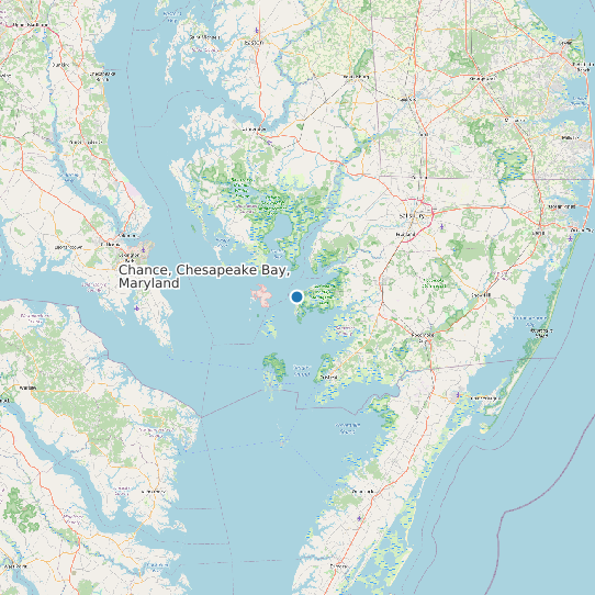 Map of Chance, Chesapeake Bay, Maryland Tide Prediction Station