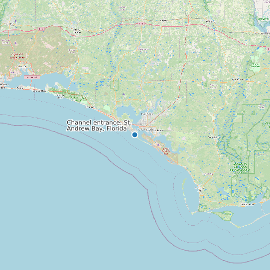 Channel entrance, St. Andrew Bay, Florida map