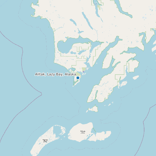 Alitak, Lazy Bay, Alaska map