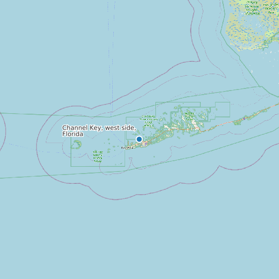 Map of Channel Key, west side, Florida Tide Prediction Station
