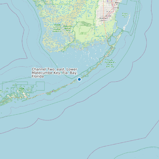 Channel Two, east, Lower Matecumbe Key, Fla. Bay, Florida map