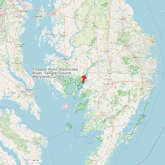 Chapter Point, Nanticoke River, Tangier Sound, Maryland Current map