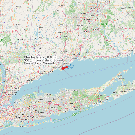 Map of Charles Island, 0.8 mi SSE of, Long Island Sound, Connecticut Current Prediction Station