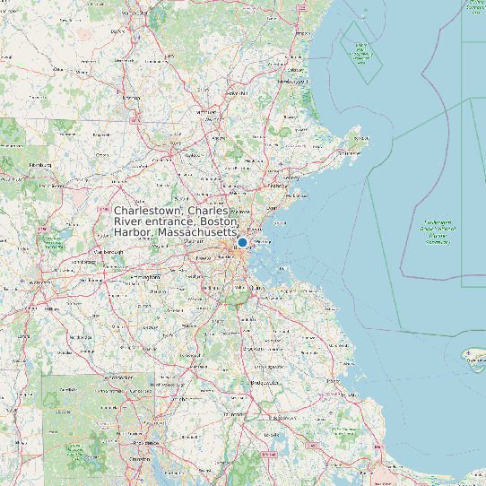 Charlestown, Charles River entrance, Boston Harbor, Massachusetts map