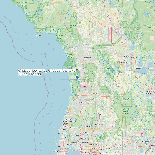 Map of Chassahowitzka, Chassahowitzka River, Florida Tide Prediction Station